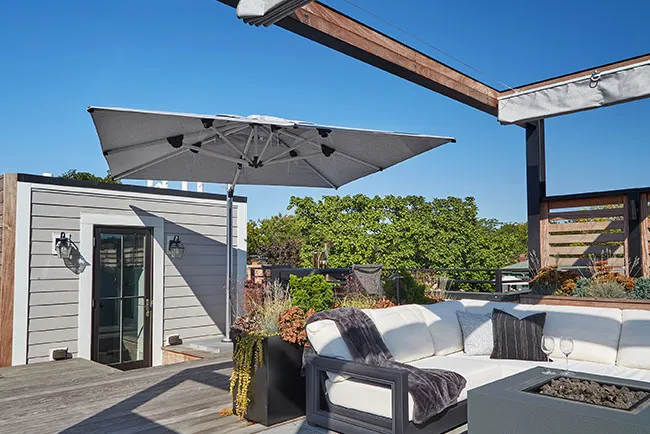 Finished roof deck project