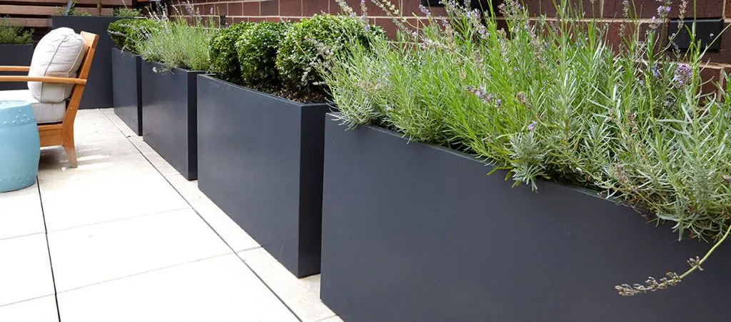 Mediterranean style garage roof deck landscaping