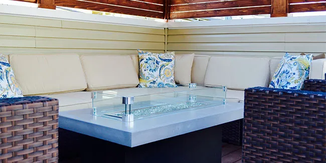 Inviting outdoor lounge space