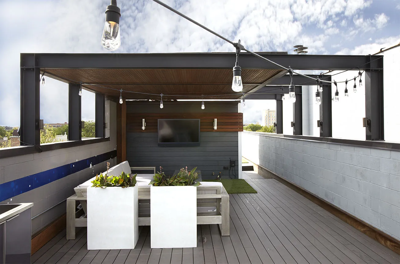 Steel shade structure example 8